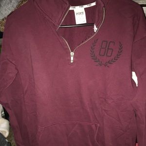 Victorias secret pink quarter zip